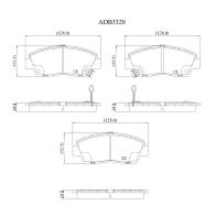 Тормозные колодки дисковые, комплект ALLIED NIPPON 8U6J E 1441280144 ADB3320