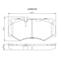 Тормозные колодки дисковые, комплект ALLIED NIPPON 4 ENF7 1441280180 ADB0238