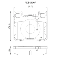 Тормозные колодки дисковые, комплект ALLIED NIPPON ADB01067 1441280204 LJ 99R