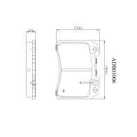 Тормозные колодки дисковые, комплект ALLIED NIPPON ADB01006 X6 0Q2 1441280207