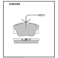 Тормозные колодки дисковые, комплект ALLIED NIPPON ADB2360HD S4 W0Q 1441280226