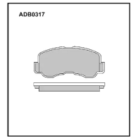 Тормозные колодки дисковые, комплект ALLIED NIPPON MY5KQ R ADB0317 1441280257