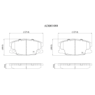 Тормозные колодки дисковые, комплект ALLIED NIPPON 3H3NTS 3 ADB01088 1441280270
