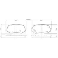 Тормозные колодки дисковые, комплект ALLIED NIPPON OPC QNX ADB02007 1441280271