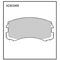 Тормозные колодки дисковые, комплект ALLIED NIPPON ADB3966 SL3O9 92 1441280273