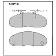 Тормозные колодки дисковые, комплект ALLIED NIPPON 1441280286 8R SZH ADB1183