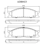 Тормозные колодки дисковые, комплект ALLIED NIPPON ADB0423 QEA4 S7 1420933421