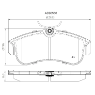 Тормозные колодки дисковые, комплект ALLIED NIPPON WK MPSLH ADB0566 1420933978