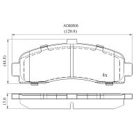 Тормозные колодки дисковые, комплект ALLIED NIPPON 1441280325 5 I891OW ADB0508
