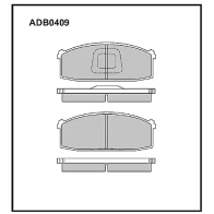 Тормозные колодки дисковые, комплект ALLIED NIPPON ADB0409 1441280333 CKPO Z