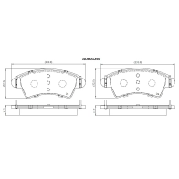 Тормозные колодки дисковые, комплект ALLIED NIPPON JAU ZV45 ADB01260 1441280416