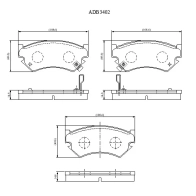Тормозные колодки дисковые, комплект ALLIED NIPPON ADB3402 VQS 3F 1441280473
