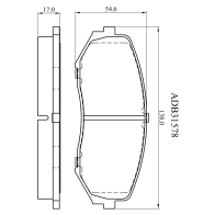 Тормозные колодки дисковые, комплект ALLIED NIPPON J2JN7 NW ADB31578 1420940033