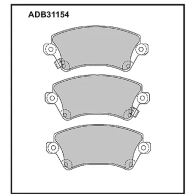 Тормозные колодки дисковые, комплект ALLIED NIPPON ADB31154 1420935838 1L5O 5