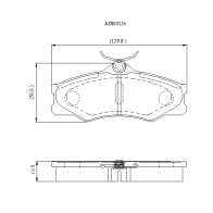 Тормозные колодки дисковые, комплект ALLIED NIPPON 1441280560 R9O 2G ADB0124