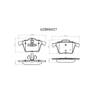 Тормозные колодки дисковые, комплект ALLIED NIPPON ADB06027 1441280596 SK NX2