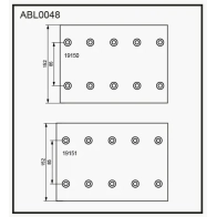 Тормозные накладки, башмаки ALLIED NIPPON 1441280630 U3FAXM 0 ABL0048