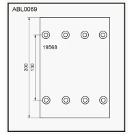 Тормозные накладки, башмаки ALLIED NIPPON H3 K0A6 ABL0069 1441280675