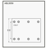 Тормозные накладки, башмаки ALLIED NIPPON 1441280705 ABL0059 O 53BM