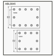 Тормозные накладки, башмаки ALLIED NIPPON ABL0045 NW4 HZEF 1441280767