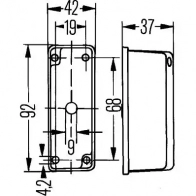 Габаритный фонарь HELLA E1 31407 L 18 18541 2XS 005 020-001 - Изображение 2