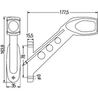 Габаритный фонарь HELLA 18679 E4 10211 CE0KH 2xs340827011 - Изображение 2