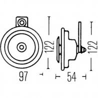 Звуковой сигнал HELLA 18953 M 26 E1 20011 3al908571021 - Изображение 2