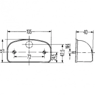 Фонарь подсветки номера HELLA 2ka001386231 023059 14978 E1 12820 - Изображение 2