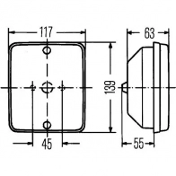 Фонарь заднего хода HELLA E1 8728 2ZR 003 236-051 HKT58EE 18778 - Изображение 2