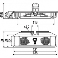 Боковой габаритный фонарь HELLA E4 10213 V8ER6 15513 2ps340837031 - Изображение 2
