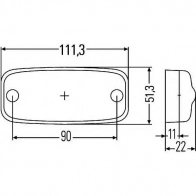 Боковой габаритный фонарь HELLA 5961206 J7VKS 2ps963639157 E17 9605 - Изображение 2