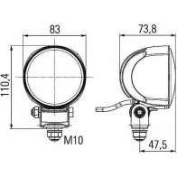 Рабочее освещение HELLA 5961012 Modul 70 LED U1FB4R 1g0996176723 - Изображение 2