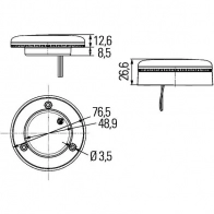 Плафон подсветки салона HELLA HighPower SpotLED OFPGG1 2ja344599121 14930 - Изображение 2