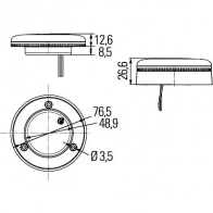 Плафон подсветки салона HELLA HighPower SpotLED OFPGG1 2ja344599121 14930 - Изображение 4