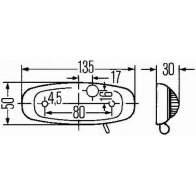 Плафон подсветки салона HELLA 14748 18 LCXQI 2ja001346011 4082300211405 - Изображение 2