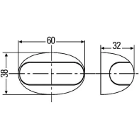 Габаритный фонарь HELLA DOUOE 2pf959570202 E24 0051 15326 - Изображение 2