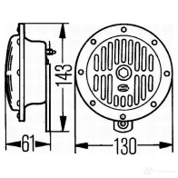 Звуковой сигнал HELLA DL 50 E12 01004 18991 3CB 004 811-042 - Изображение 2