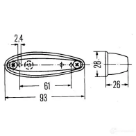 Дополнительный индикатор HELLA E1 32779 14539 8MXJVNV 2bm001313001 - Изображение 2