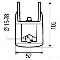 Кронштейн крепления HELLA 8HG 990 263-111 43163 DU CD0 9002920131933 - Изображение 2