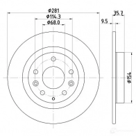Тормозной суппорт HELLA AC8 624 EZ1XU 8ac355386241 Land Rover Range Rover 2 (P38A) 1994 – 2002
