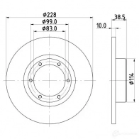Тормозной диск HELLA AW0CT 30570 5280 1 8DD 355 100-031 - Изображение 4