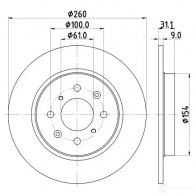 Тормозной диск HELLA 32737 8DD 355 122-531 553 42PRO WKLQM - Изображение 4