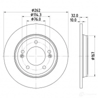 Тормозной диск HELLA 1437480843 8DD 355 132-611 IR HR5 - Изображение 4