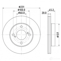 Тормозной диск HELLA 1437472588 K 80IZ9 8DD 355 132-381 - Изображение 4