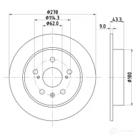 Тормозной диск HELLA 552 53PRO CW03O 32783 8DD 355 123-021 - Изображение 4