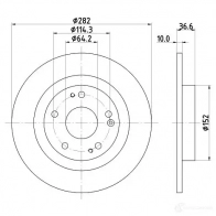 Тормозной диск HELLA SL L9F 1437963372 8DD 355 131-901 - Изображение 4