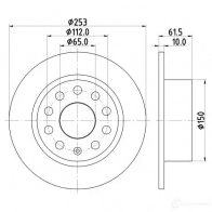 Тормозной диск HELLA 8DD 355 132-281 3 5UH025 1437481620 - Изображение 4