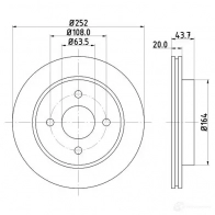 Тормозной диск HELLA 8DD 355 103-391 51027 PRO ISEE0 30906