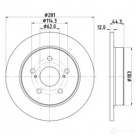 Тормозной диск HELLA 8DD 355 132-401 PK74 J 1437481629 - Изображение 4