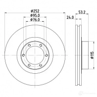 Тормозной диск HELLA CK4CGX9 52822P RO 30600 8DD 355 100-331 - Изображение 4